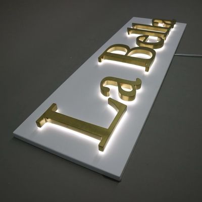 Custom 3D Edelstahl Briefe Zeichen Logo Gold Schilder Hintergrundbeleuchtung Schilder für Krankenhäuser