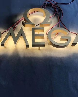 Schneewandschild Metall 3D LED Edelstahl Hintergrundbeleuchtung Brief für Werbeanzeigen