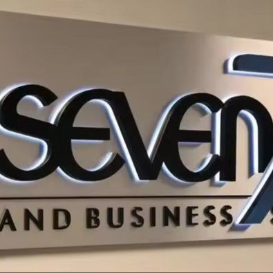 Custom LED Outdoor Schnee Werbung Zurück beleuchtet Logo Acryl Edelstahl Schrift
