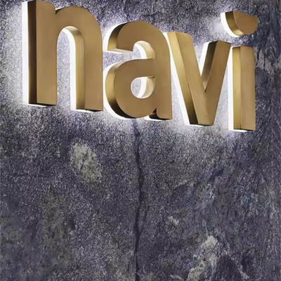 Custom LED Außen- und Innenanzeigen Schnee Hintergrundbeleuchtung Logo Akryl Edelstahl Schrift