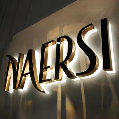 Büro Wohnkultur Name Logo Unternehmen LED Metallschild Acryl LED Beleuchtungsschild Custom