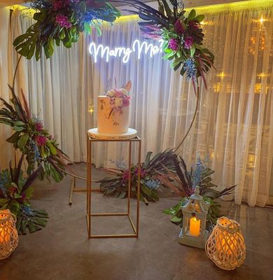 Plug-Powered Custom Neon Marquee Licht Up Briefe für Hochzeitsfeier Willst du mich heiraten