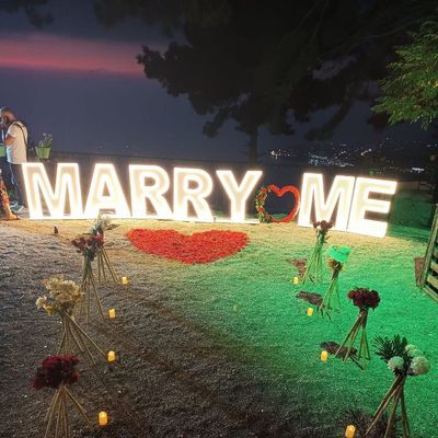 Plug-Powered Custom Neon Marquee Licht Up Briefe für Hochzeitsfeier Willst du mich heiraten