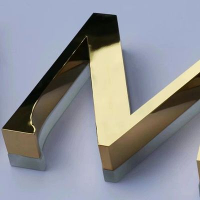 Custom 3D Metall PC Acryl LED Hintergrundbeleuchtung Schilder für Bar Edelstahl Brief Wand Logo Zeichen