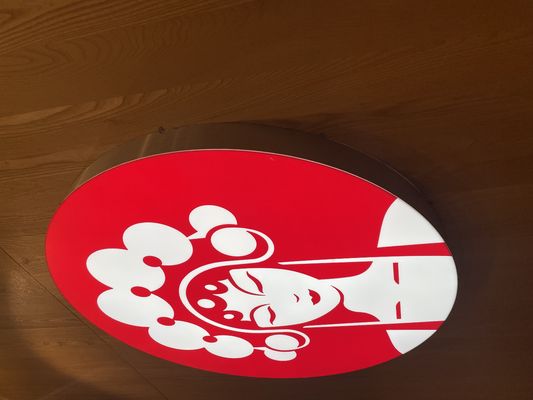angepasste Farbe Wandmontierte Aluminium Slim Frame LED-Lichtbox für den Verkauf von Kettenläden
