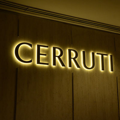 Custom Metal Logo Sign Edelstahl Hintergrundbeleuchtung Außenbeleuchtung Werbebrief