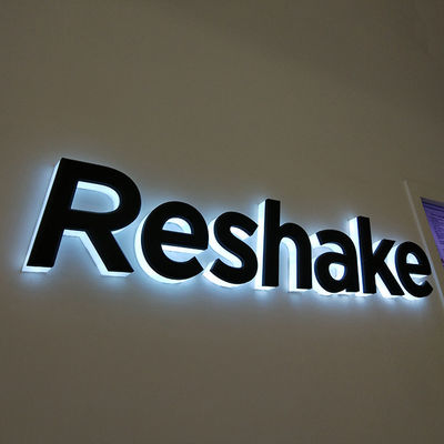 Custom Metal Logo Sign Edelstahl Hintergrundbeleuchtung Außenbeleuchtung Werbebrief