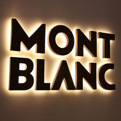 Custom Metal Logo Sign Edelstahl Hintergrundbeleuchtung Außenbeleuchtung Werbebrief