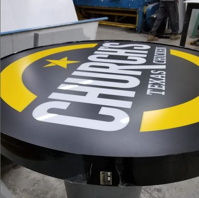 angepasste Farb-LED-Metall-Ausstellung Lichtschachtel mit doppelseitigem Acryl-Schild-Display