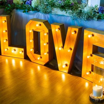 28 C Custom Light Marquee Sign LED Tisch Marquee Briefe Liebe Hochzeit Nummern Glühbirne