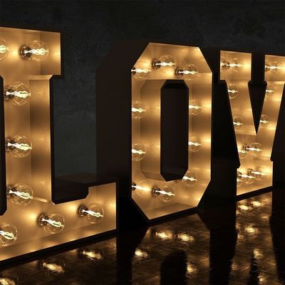 28 C Custom Light Marquee Sign LED Tisch Marquee Briefe Liebe Hochzeit Nummern Glühbirne