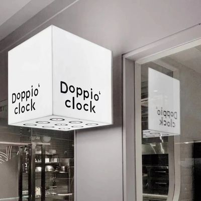 Maßgeschneiderte Größe Außenleuchtkastenschild mit Edelstahlrahmen und LED-Lichtquelle