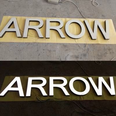 Akrylwerbung 3D Led Plastik Leuchtzeichen für Frontlicht Wort Logo Zeichen