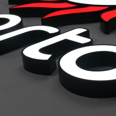 25C angepasste Edelstahl-Innenwand-Brief-Logo-Schild für Werbeanzeigen