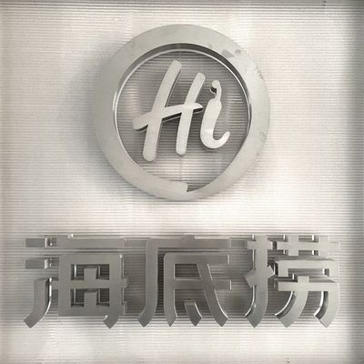 3D-Buchstaben aus Edelstahl für Minjiang Schnee