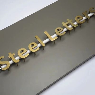 Vielseitige 3D-Spiegel-/schwarze Wandschrift aus Edelstahl für Werbung und Wirtschaft