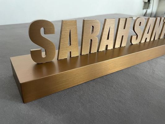 Vielseitige 3D-Spiegel-/schwarze Wandschrift aus Edelstahl für Werbung und Wirtschaft