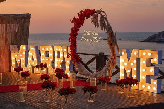 Hochzeitsmarke Light Up Letters Neon Schild für individuelle Dekoration