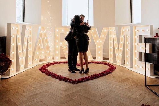 Hochzeitsmarke Light Up Letters Neon Schild für individuelle Dekoration