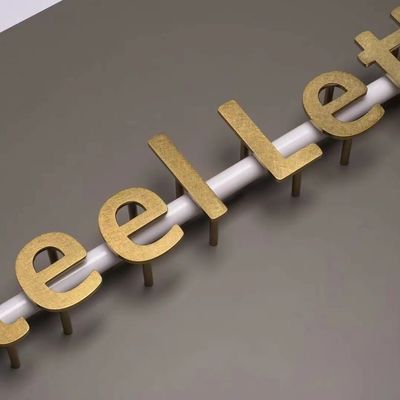 LED-Schilder aus Edelstahl für Büroreklame