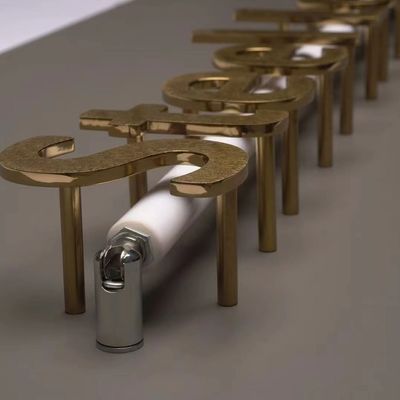 LED-Schilder aus Edelstahl für Büroreklame