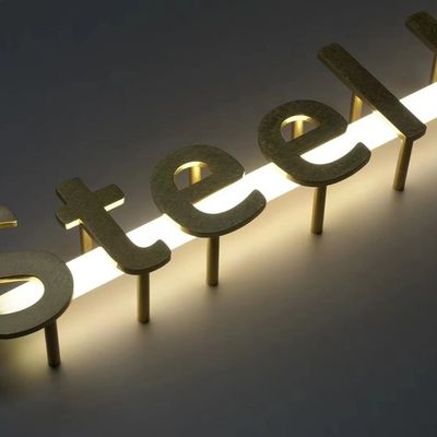 LED-Schilder aus Edelstahl für Büroreklame