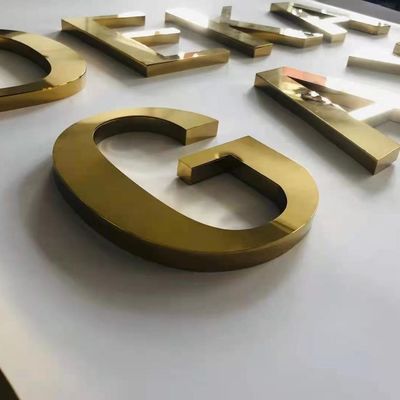 Anpassbare LED-Schilder aus Edelstahl für A-Z und Nummern Alphabet