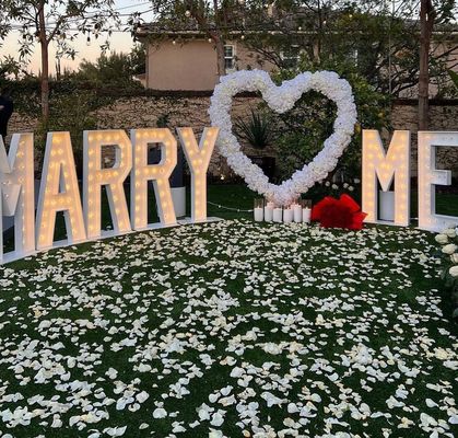 5000 Arbeitsstunden lebenslange Markize Licht Briefe werden Sie mich heiraten Neon-Schild Hochzeitsfeier Schild