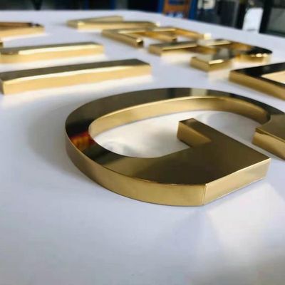 Anpassbare LED-Schilder aus Edelstahl für A-Z und Nummern Alphabet