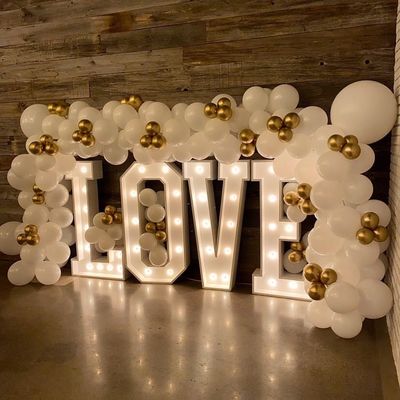 Customized Größe 4 ft LED-Bolle Briefe für Hochzeitsdekoration Herr und Frau Marquee Briefe
