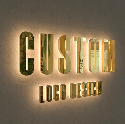 Büro-Wandbuchstaben Logo in 3D-LED für kundenspezifische Werbeanzeigen aus Metall