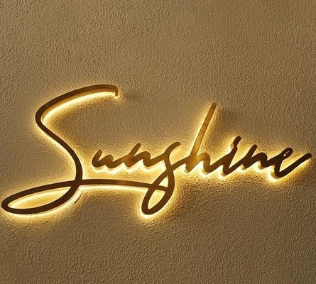 Büro-Wandbuchstaben Logo in 3D-LED für kundenspezifische Werbeanzeigen aus Metall