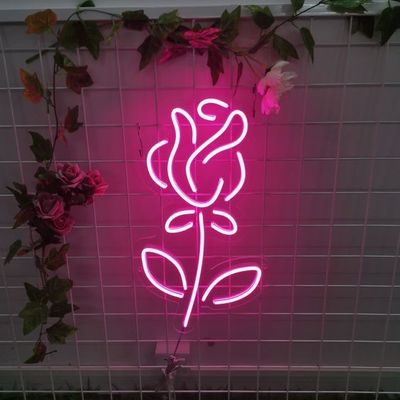 Custom Logo Neon Licht Hochzeitsschild Rosa Rose Drop Shipping Business Werbetafel