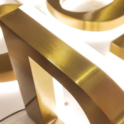 Maßgeschneiderte Größe LED-Metallkanalbuchstaben Hintergrundbeleuchtung Zeichen für kundenspezifische Außenwerbung
