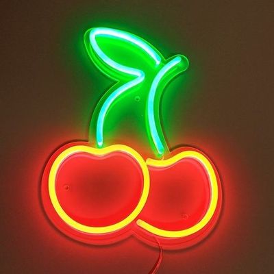 Neon-Namenzeichen Lebensdauer 50000 Stunden benutzerdefiniertes Logo Rot Kirsche