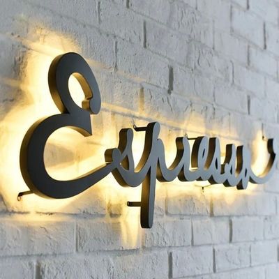 12V LED-Streifen Custom Metall Werbeanzeigen für Büro Wandbriefe Logo
