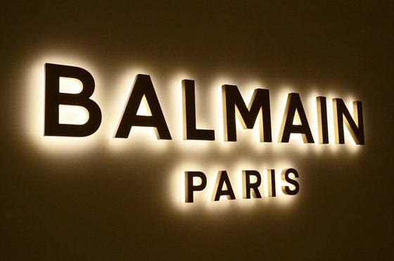 12V LED-Streifen Custom Metall Werbeanzeigen für Büro Wandbriefe Logo