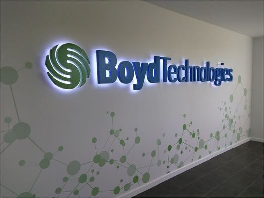 Acryl-elektronische Beleuchtungsschild Custom 3D Metall Logo LED Hintergrundbeleuchtung Schild für Krankenhäuser