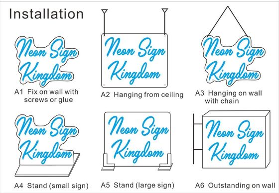 Stromversorgung Stecker Neonlicht Hochzeitsschild für Weißdiamanten Versand Hängen/Hängen/Stellen