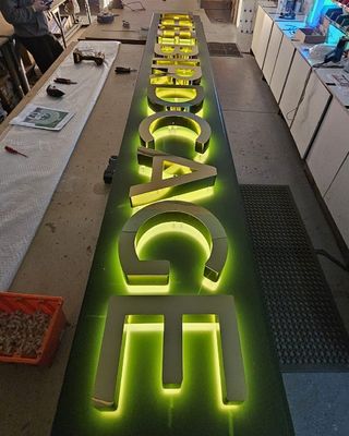 Edelmetall-LED-Signatur für Restaurant-Büro-Außen-Gebäude