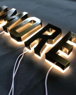 Anpassungsgröße Schnee 3D LED Acryl Türplatten Metallbuchstaben Zeichen für die Außeneinstellung