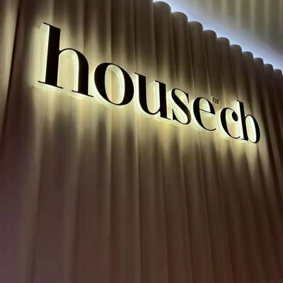 Edelstahl-LED-Hintergrundbeleuchtung Schneewand Logo für Innen- und Außenwerbung