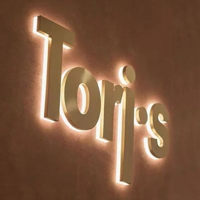 Schnee 3D Led Schild Wand mit individueller Größe Edelstahl Rückseite Beleuchtete Brief Logo Schild