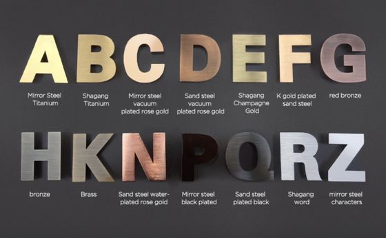 Außen-Edelstahl-Logo Geschäftswand Machen Sie eine Aussage mit Hintergrundbeleuchtung Buchstaben