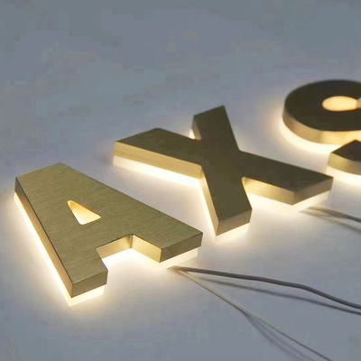Custom Edelstahl Hintergrundbeleuchtung Led Kanal Buchstaben 3D Metall Licht Schild Logo für Hotelschilder