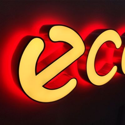 80 Ra Farbwiedergabeindex Custom 3D Acrylic Business Logo Zeichen für Innen- und Außenbereich