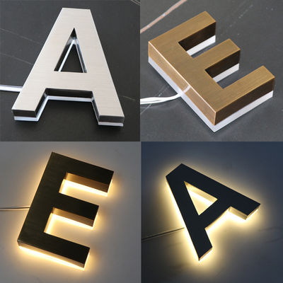 Wand LED Beleuchtungsschild 3D Hintergrundbeleuchtung Logo Schild Custom For Office