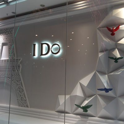 Wand LED Beleuchtungsschild 3D Hintergrundbeleuchtung Logo Schild Custom For Office